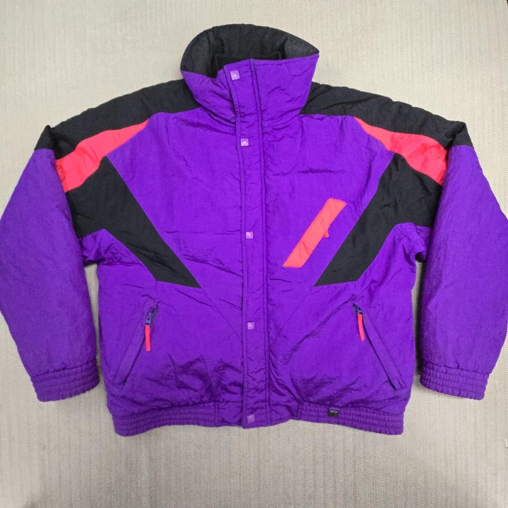 Vintage Europa Helly Hansen Jacket Mens Large Purple Retro Ski Puffer 80s 90s